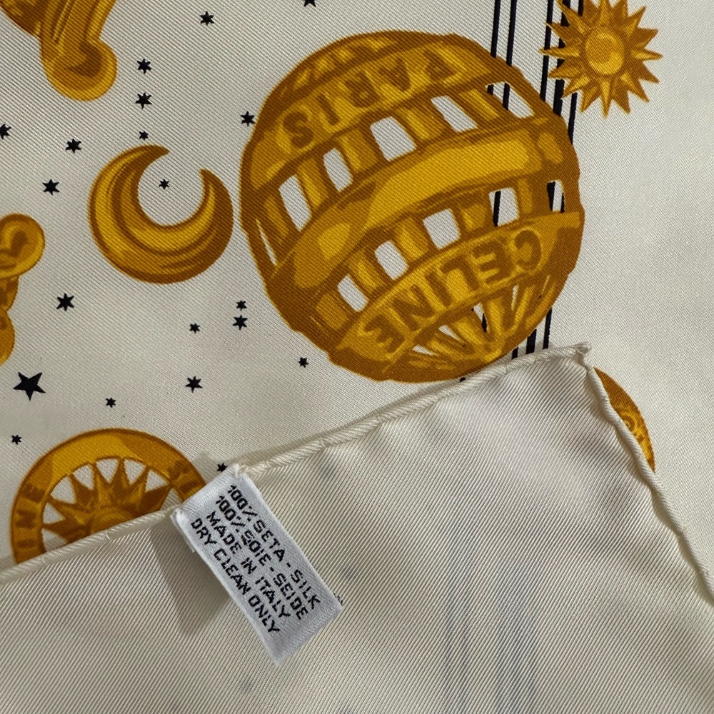 Celine Cream and Gold Celestial Scarf - Picture 3 of 11